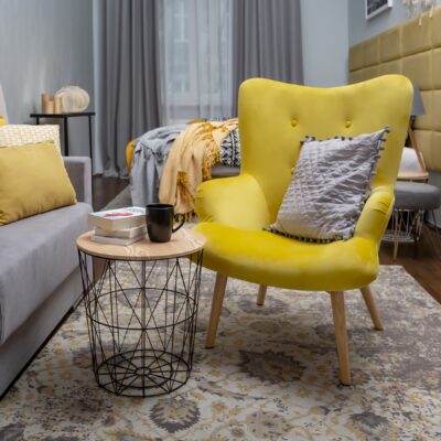 Armchair | MOSS | velour yellow | 70x95 cm | SS22 925829