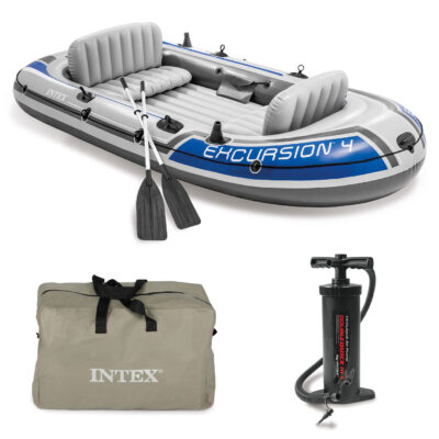 Excursion Inflatable Boat 4-Person Fishing Oars Pump INTEX 68324