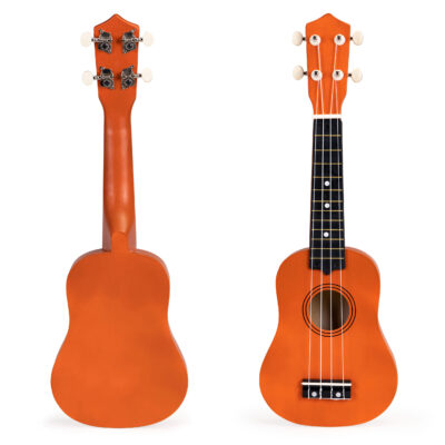 Wooden Ukulele Guitar for Children, 4 Nylon Strings by ECOTOYS