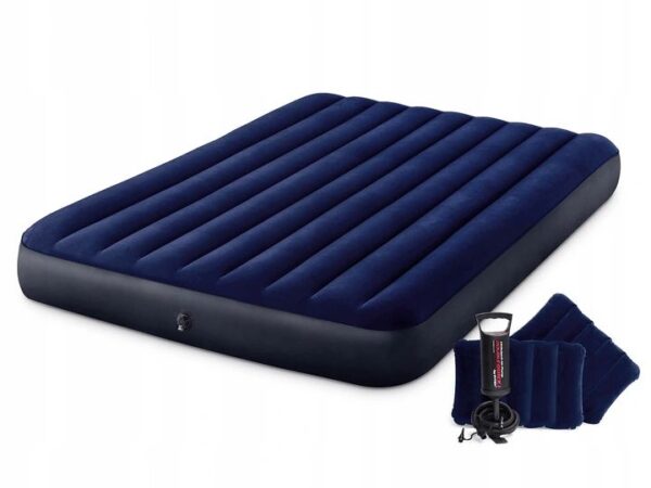 Inflatable Double Mattress 203x152 cm with Pillows Velour INTEX 64765