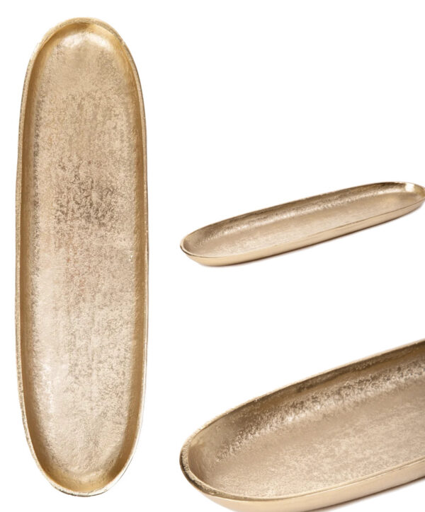 Decorative tray | GIRONA | oblong gold | 39x12x3 cm | 859170