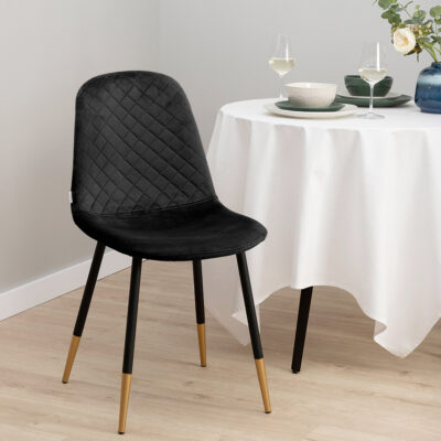 Стул | NOIR | велюр черный | 44x52x85 см | SS22 933466