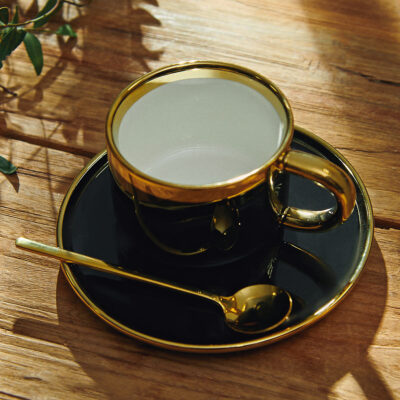 Cup | SINNES | black with saucer and spoon | 0.2 l | 978061