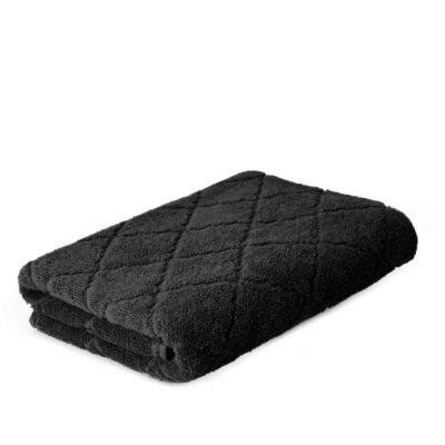 Towel | SAMINE | with Moroccan clover black | 70x130 cm | SS23 997574