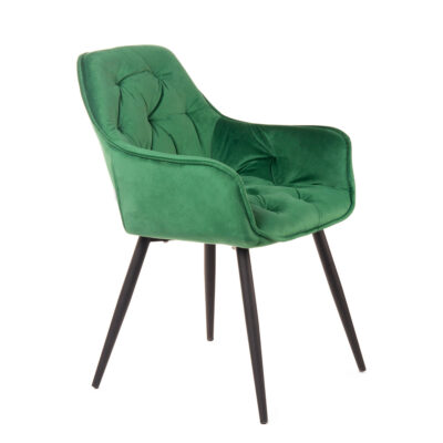 Chair | CHERRY | velour green | 57x63x84 cm | ALL 999172