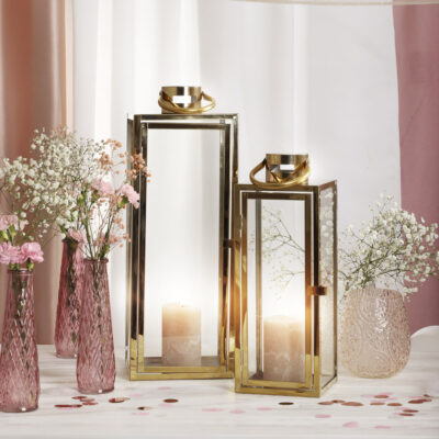 Фонарь | TONDO | золото | 14x14x39 см | 806891