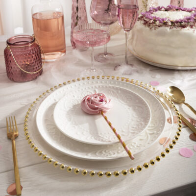 Тарелка | ЗОЛОТЫЕ ШАРИКИ | стекло | 33 см | 807546