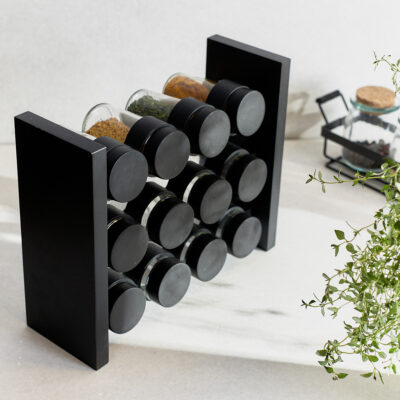 Spice jar set | OTTO | black - 12 jars | 26x21 cm | SS22 809700