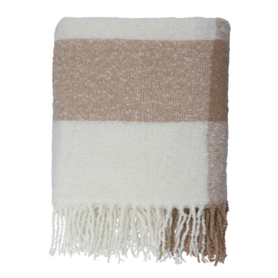 Blanket | ALLORA | in ecru boucle yarn | 130x170 cm | AW22 816128