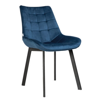Chair | COLIN | navy blue velour | 53x51x83 cm | ALL 816333