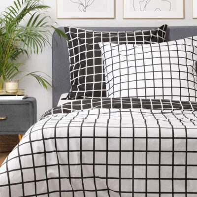 Bedding | REYES | cotton bicolour black and white | 220x200 cm | SS23 825700