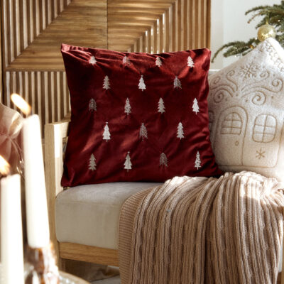 Christmas tree pillowcase | ARBA | in gold burgundy | 45x45 cm | XM22 827933