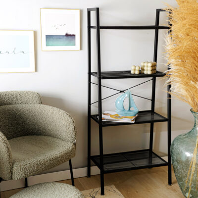 Книжный шкаф | MALMI | металл черный | 60x35x135 см | ALL 832241