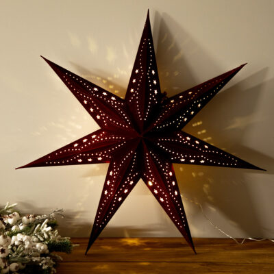 Star | GALLA | openwork suede burgundy with led | 834580