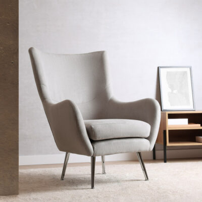 Armchair | SAMMAS | light grey | 73x74x93cm | ALL 838236