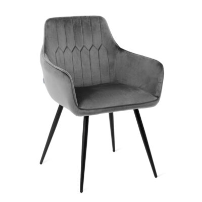 Chair | ETIENNE | velour grey | 56x61x86 cm | ALL 847320