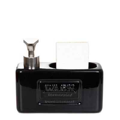 Dispenser | JASAI | black with sponge | 18x16 cm | ALL 848266