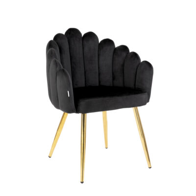 Armchair | LANA | velour black | 56x55x83 cm | ALL 850047