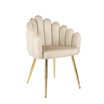 Armchair | LANA | velour beige | 56x55x83 cm | ALL 850054