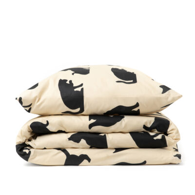 Bedding | POES | cotton beige with cats | 140x200 cm + 1x 70x80 cm | AW23 853765