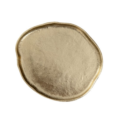 Decorative tray | GIRONA | metal gold | 24x21x1.5 | AW23 855257