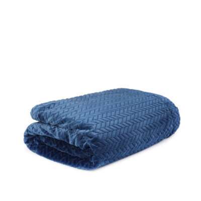 Blanket | LAREN | navy blue herringbone | 150x200 cm | 855929