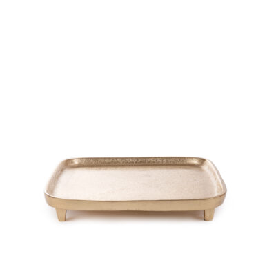 Decorative tray | GIRONA | square gold | 22x22x3 cm | 859163