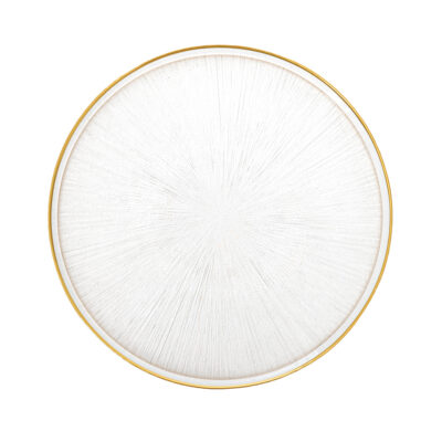 Тарелка | MONZE | прозрачная с золотым ободком | 28 см | 862088
