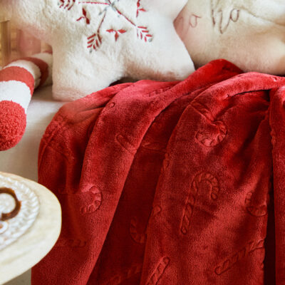 Blanket | LOLLIPOP | embossed red | 150x200 cm | 862910