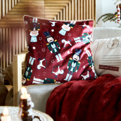 Pillowcase | AITONA | with nutcracker red | 45x45 cm | 868141