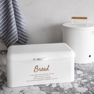 Хлебница | ESCILLE | белый металл | 33x19x15 см | 872858