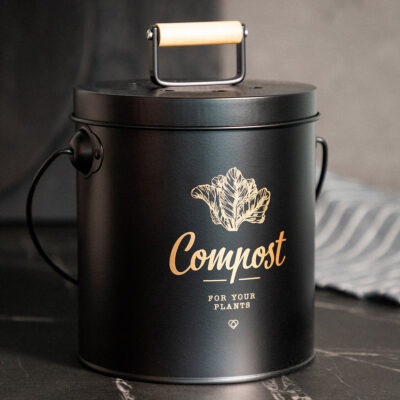 YENNIS | compost bin black | 18x16 cm | 872988