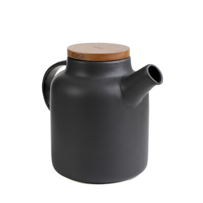 Jug | POLINE | with acacia lid black | 1l | 875569