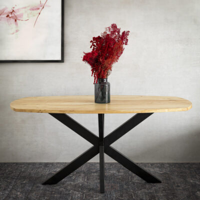 Table | GLIMA | solid acacia wood + metal | 160x80x76 cm | 878157