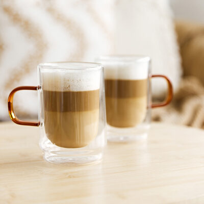 Set of glasses | CEMBRA RETRO | with double wall and amber glass 2 pcs | 0.35 | 888132