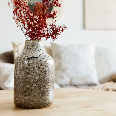 Vase | RUFUS | ceramic brown | 14x14x22 cm | 888606