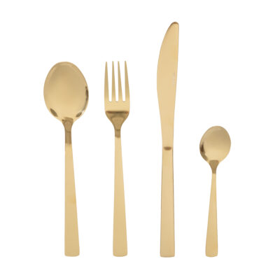 Cutlery set | FABRO | gold | 24 pieces | 890746