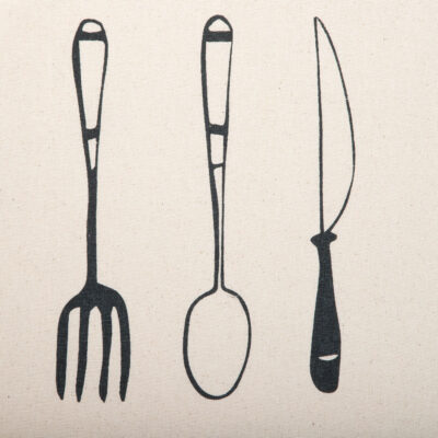 Кухонный фартук | ARCANE | с черным рисунком | 60x80 см | 893518