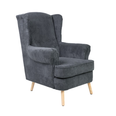 FOSSBY FASO armchair | corduroy grey | 86x85x108 cm | 893969