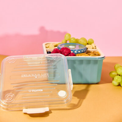 Ланч-бокс | POPPIE | со столовыми приборами синий | 2.15 | 896045