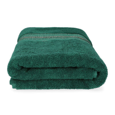 Towel | DUKE | with lurex stripes green | 50x90 cm | 897097