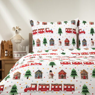 Bedding | STARLING | cotton with Christmas pattern | 160x200 + 2*70x80 cm | 700132