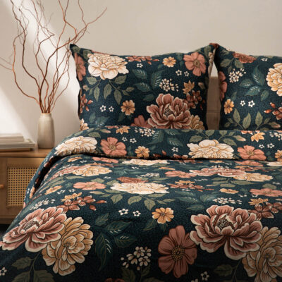 Bedding | MEERI | floral satin | 160x200 + 2*70x80 cm | 702525