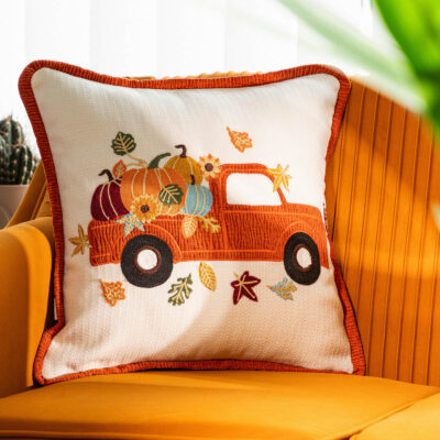 Pillowcase | BIHAR | with pumpkin car | 45x45 cm | 704765