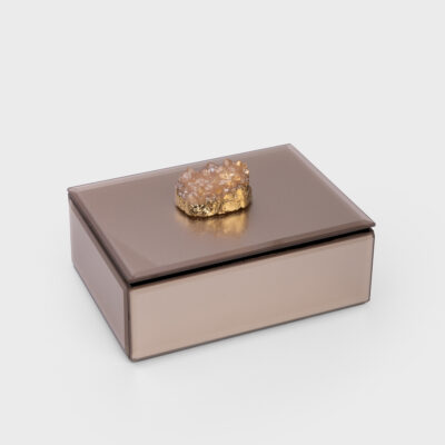 Шкатулка для украшений | PIERRE | розовая с камнем | 16x12 см | 705236