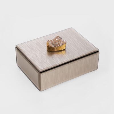 Шкатулка для украшений | PIERRE | золото с камнем | 16x12 см | 705243