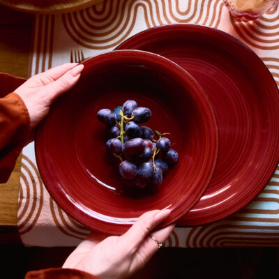 Set of OBLAN | deep burgundy plates, 4 pcs | 21 cm | 706639