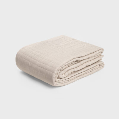 Bedspread | BRISTLES | quilted stripes beige | 200x220 cm | 715709