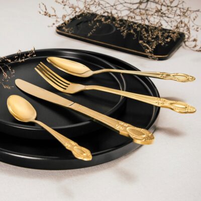 Cutlery set | MANOR | gold | 24 pieces | 722943