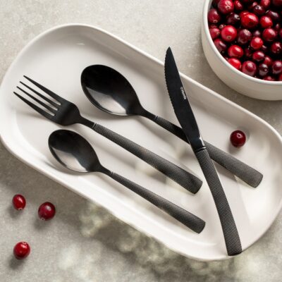 Cutlery set | STREAMLINE | black | 24 pieces | 723049